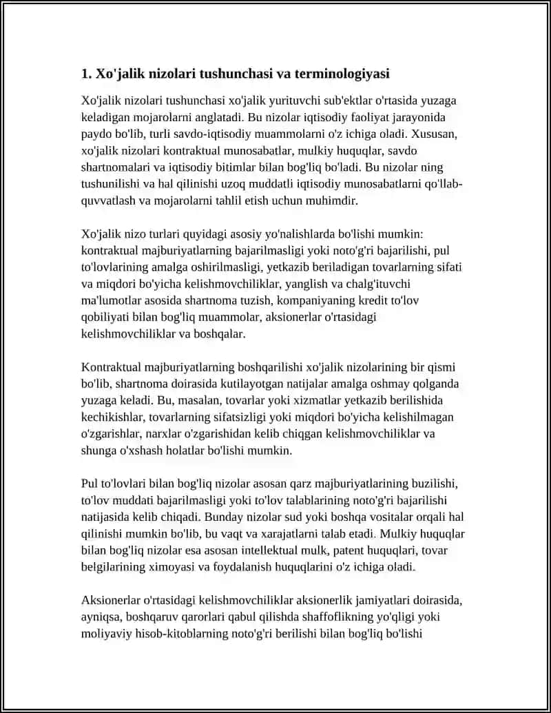 XO`JALIK NIZOLARI TUSHUNCHASI VA ULARNING KELIB CHIQISH ASOSLARI 3