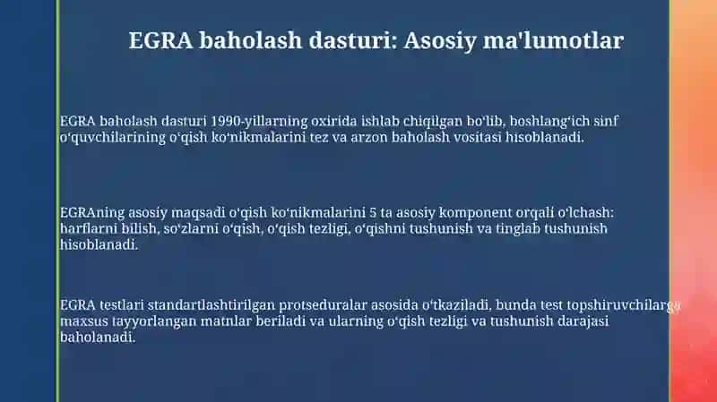 EGRA baholash dasturi 3