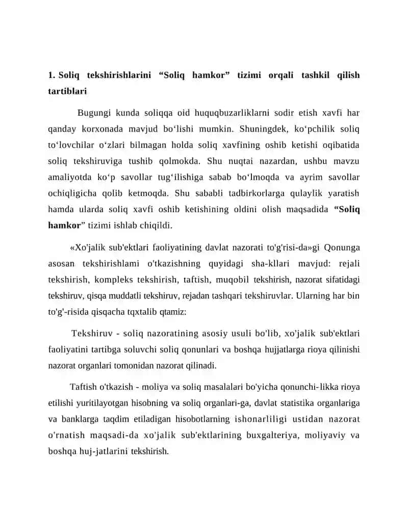 Sayyor soliq tekshiruvlarini “Soliq hamkor” tizimi orqali tashkil etish tartibi 3