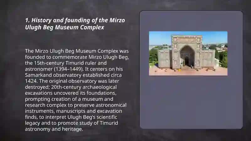 Mirzo Ulugh Beg Museum Complex 3