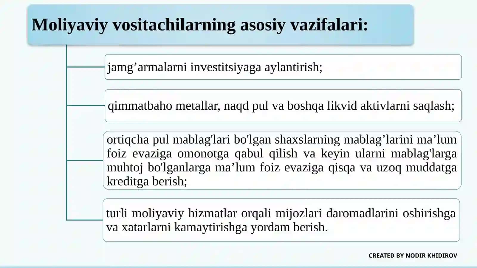 Moliyaviyvositachilar 3