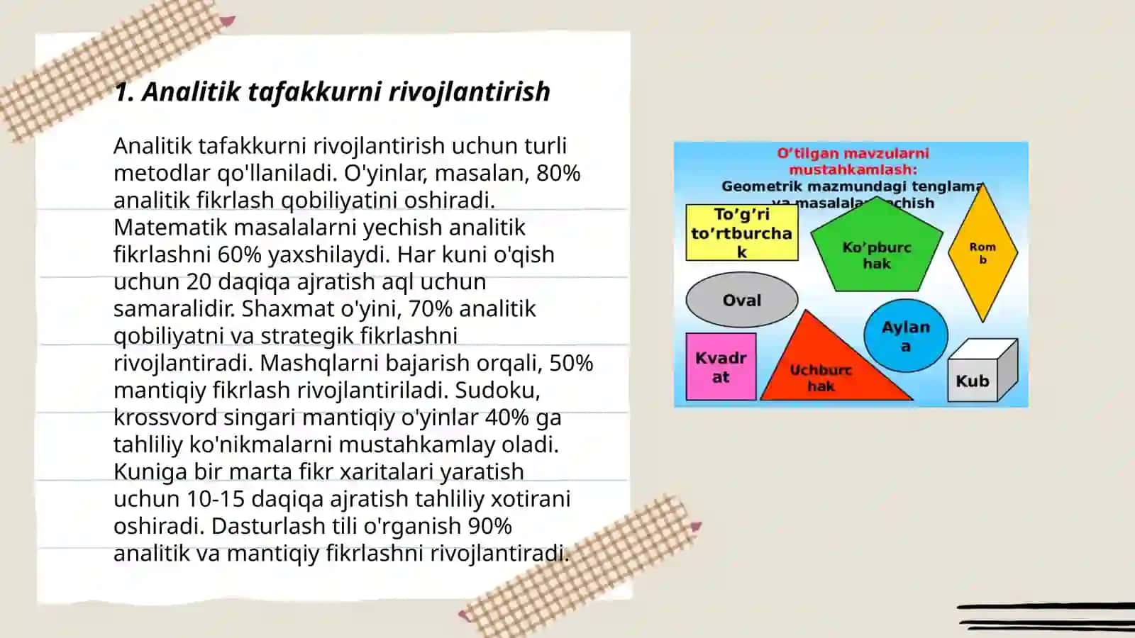 Sinfdan tashqari ishlar orqali oʻquvchilarning fikrlashlarini rivojlantirish 3