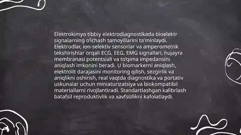Elektrokimyo -tibbiyoda elektrodiagnostikaning asosi 3