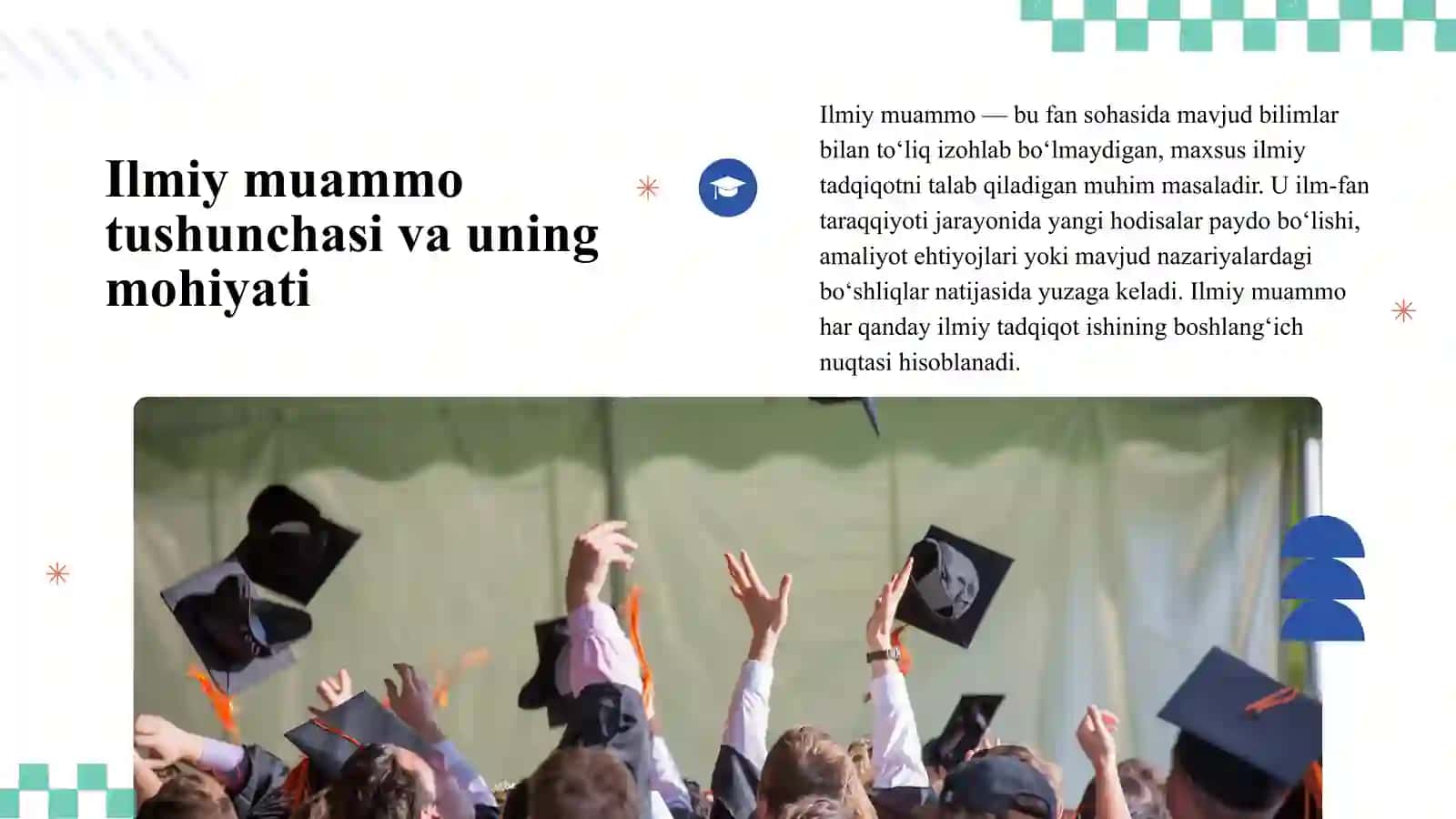 Ilmiy muammo. Ilmiy mavzu va uni tanlash. Ilmiy tadqiqot ishlarining turlari 3