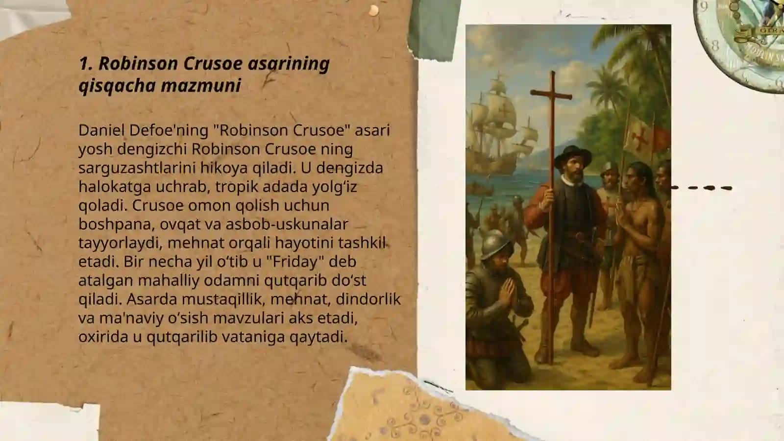 Daniel Defoe: "Robinson Crusoe" asari 3