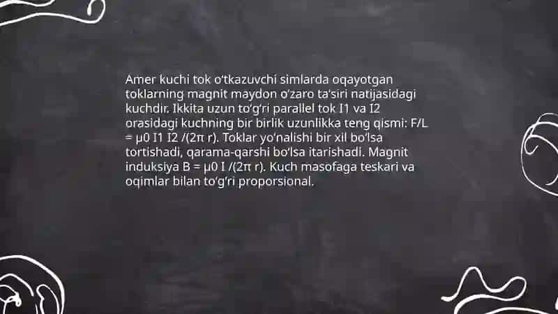 Amer kuchi parallel toklarning oʻzaro taʼsiri 3