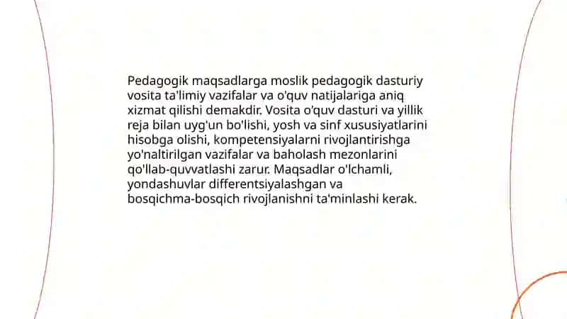 Pedagogik dasturiy vositalar yaratishga qo'yiladigan talablar 3