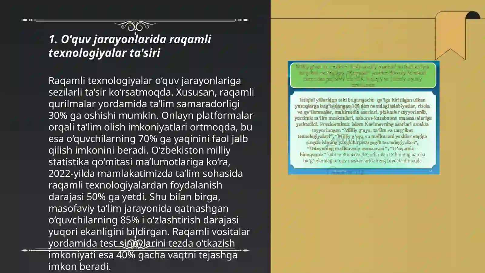 O'quv jarayonlarida raqamli texnologiyalardan foydalanish imkoniyatlari 3