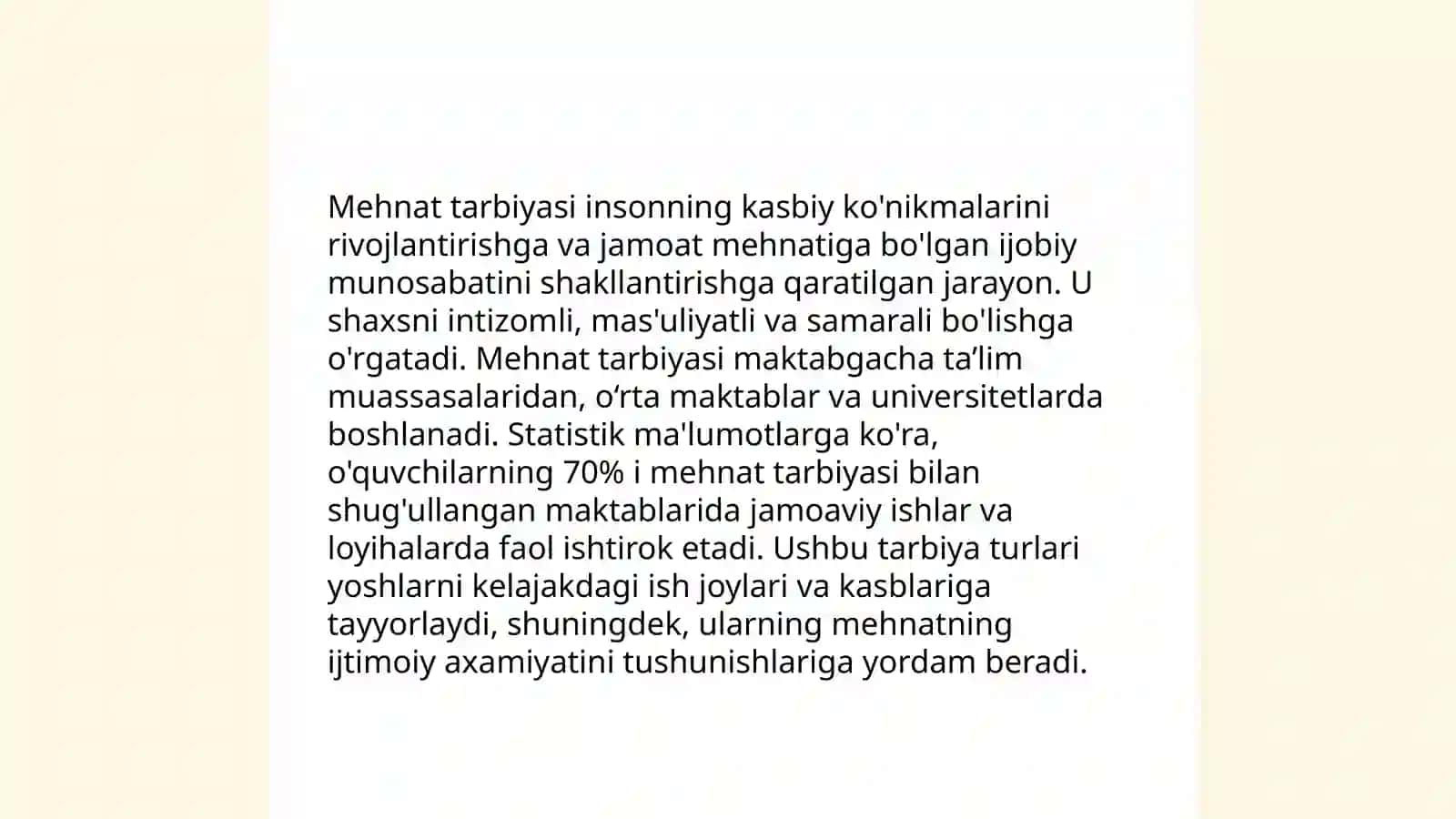 Mehnat tarbiyasi. Uning maqsadi va vazifalari 3