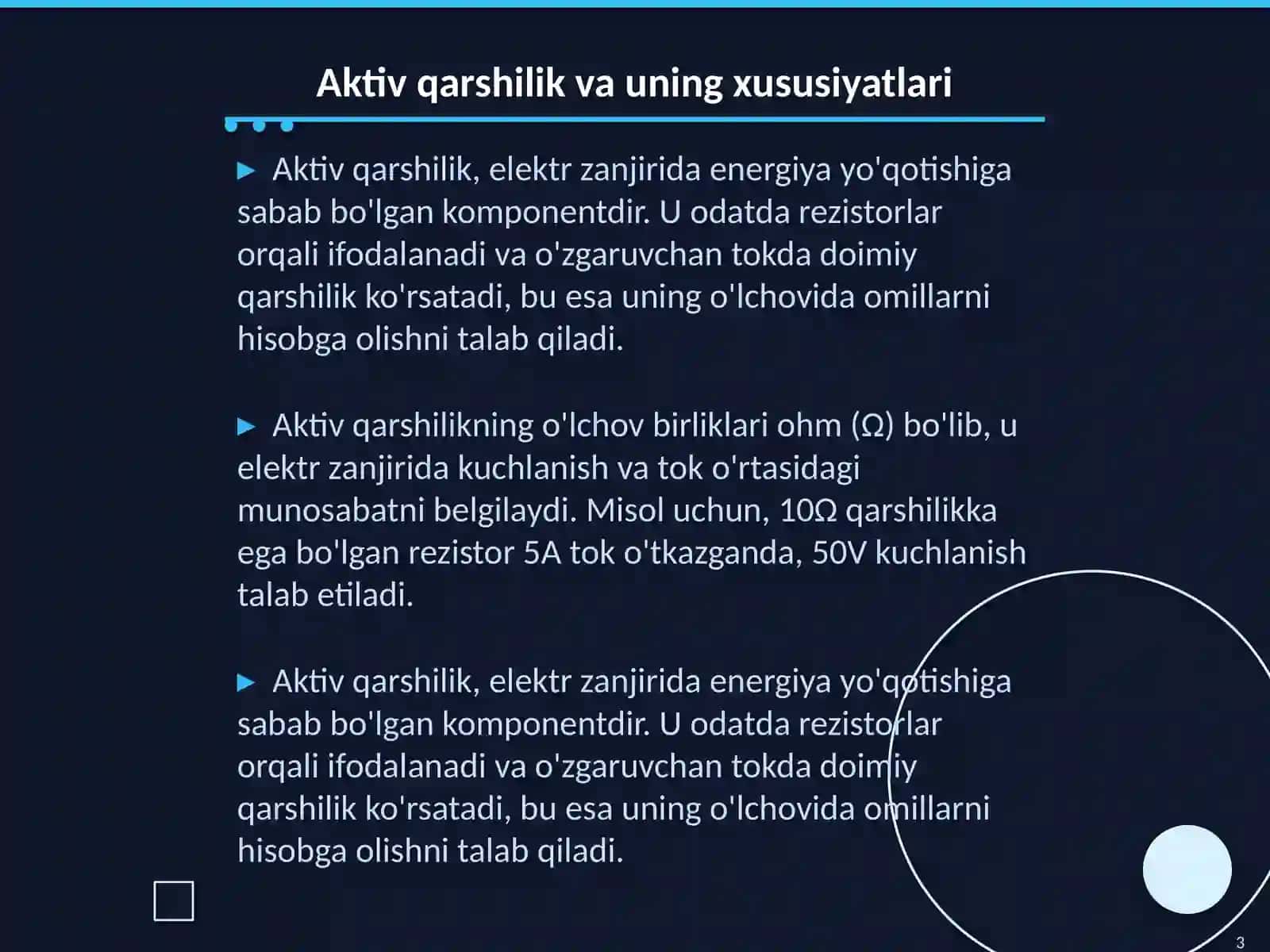 Aktiv va reaktiv qarshiliklari ózaro parallel ulangan zanjir 3