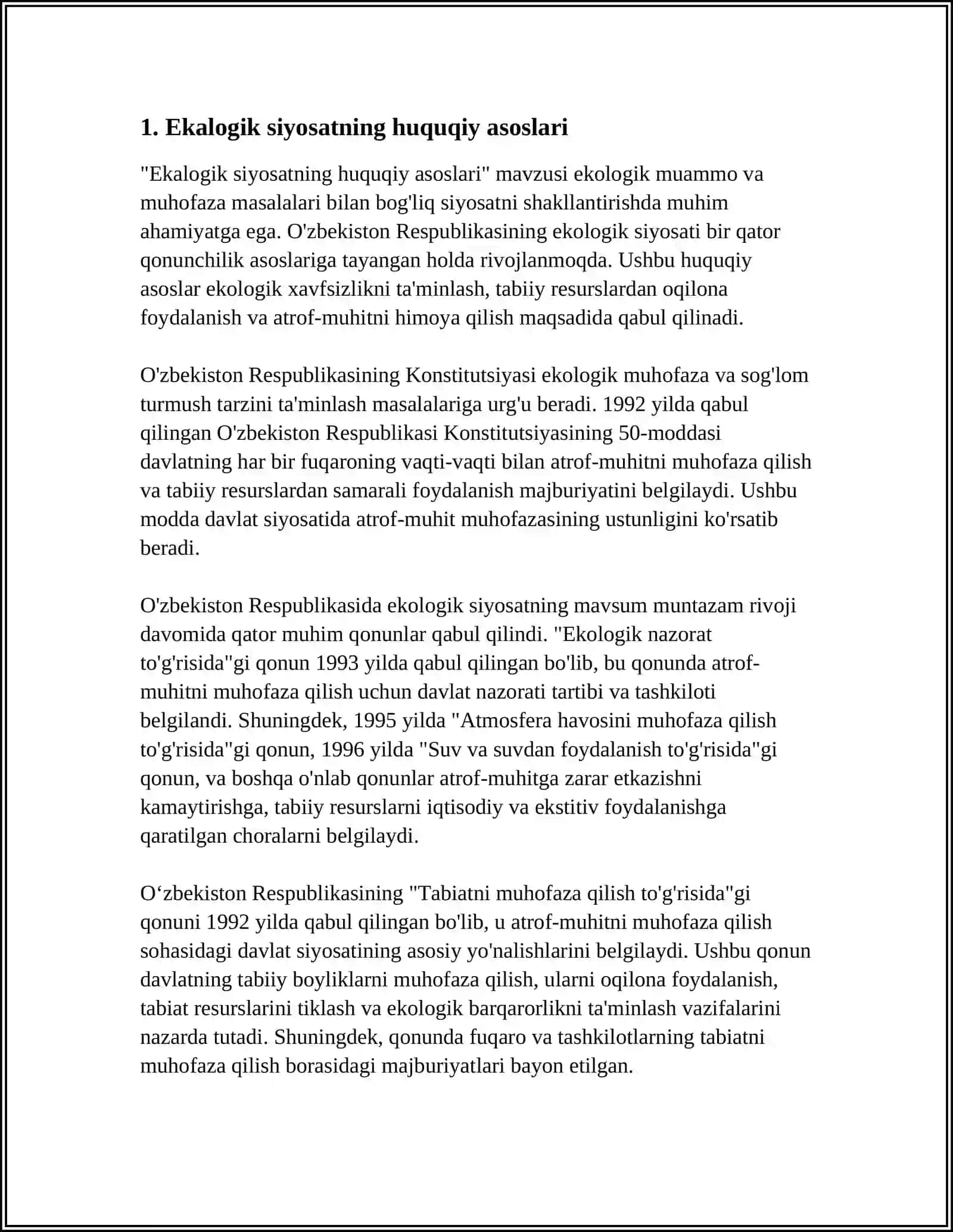 EKALOGIK SIYOSAT VA UNI AMALGA OSHIRISHNING IQTISODIY MEXANIZIMI 3