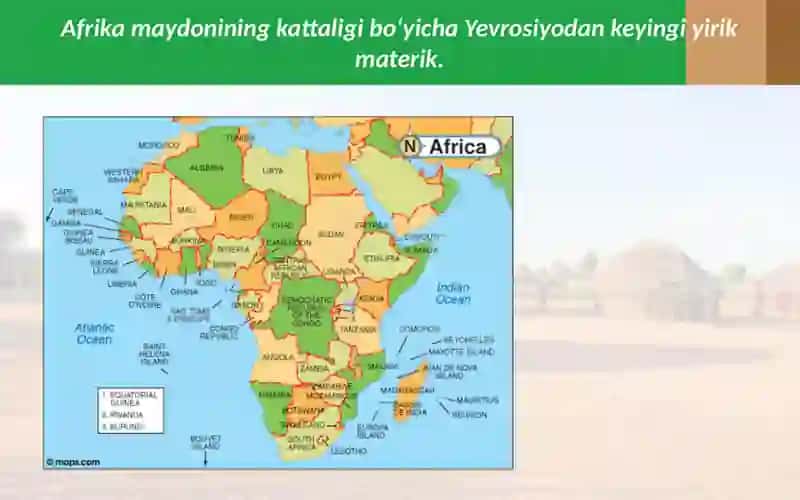 Afrikamamlakatlarining umumiy tavsifi 3