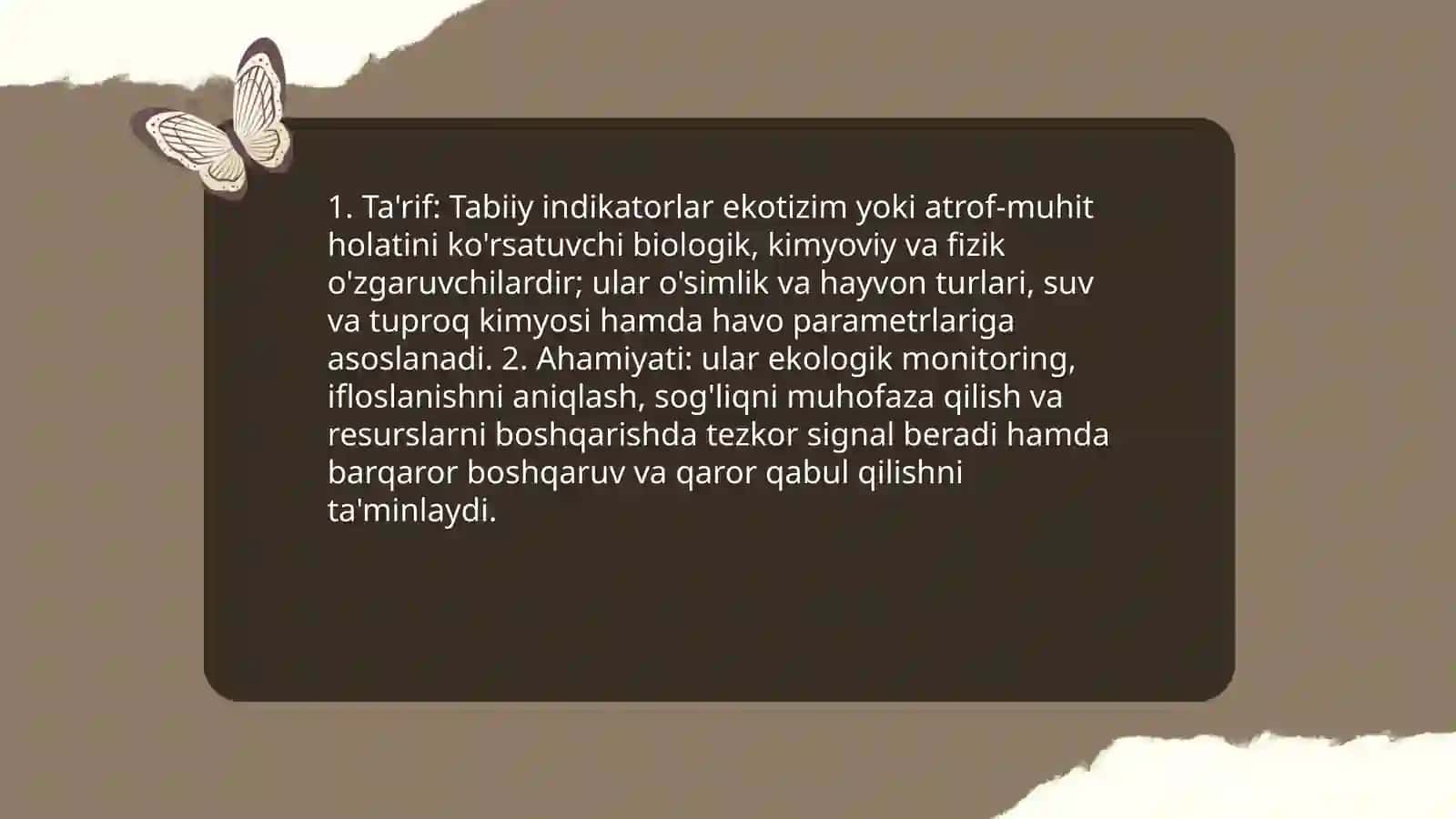 Tabiiy indikatorlar 3