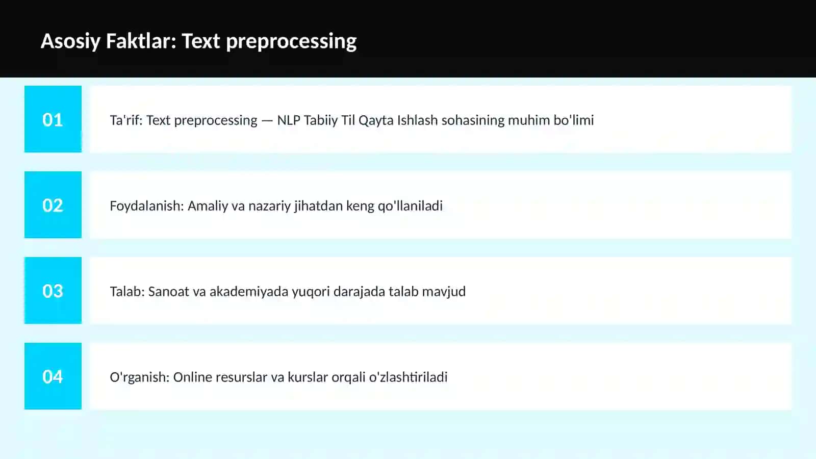 AI | NLP TABIIY TIL QAYTA ISHLASH 3