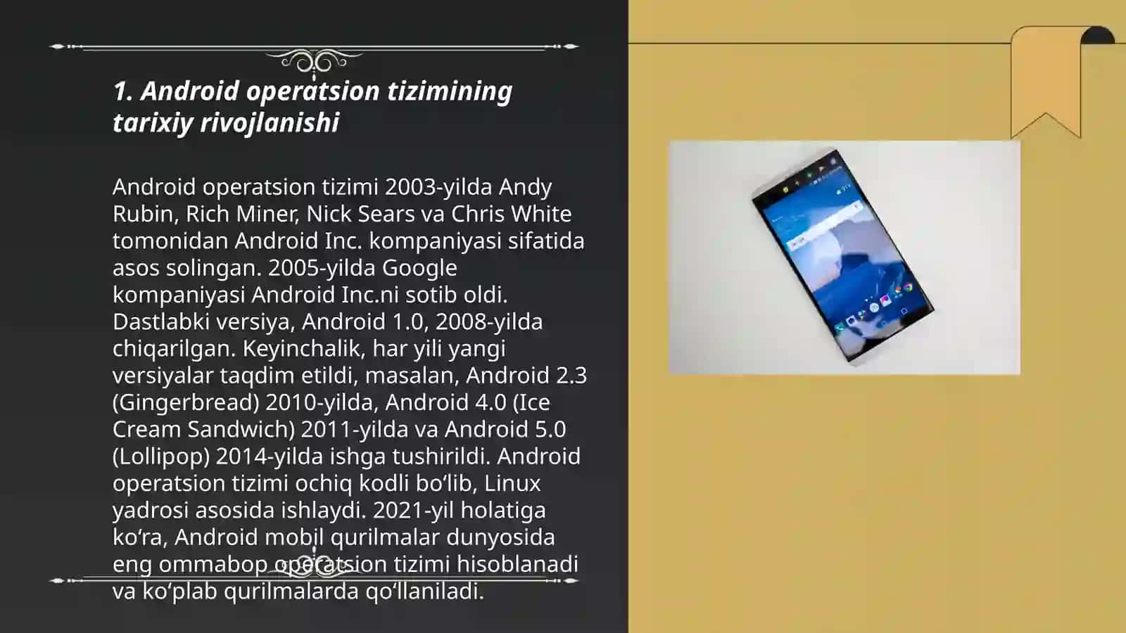 Android mobil operatsion tizimi 3