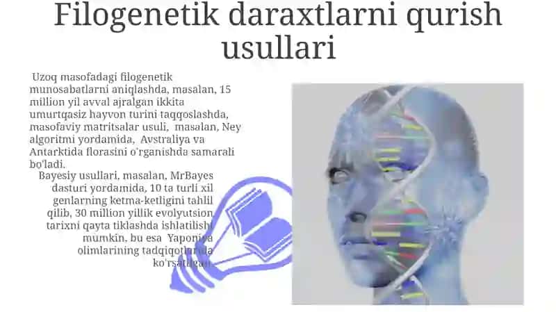 Filogenetik tahlil va evolyutsiya bioinformatika 3