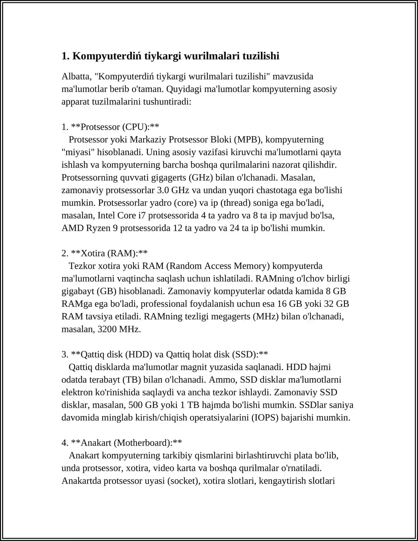KompyuterdiŃ tiykargi wurilmalari haqqinda maġlimatlar 3