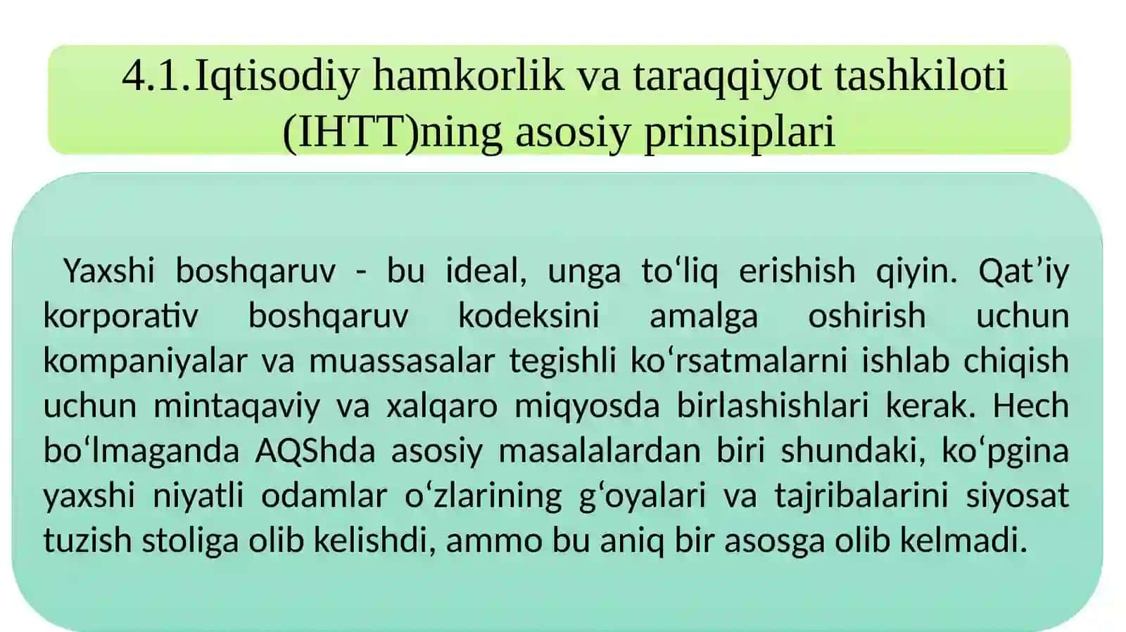 Korporativ boshqaruv muammolari va rivojlanish istiqbollari 3
