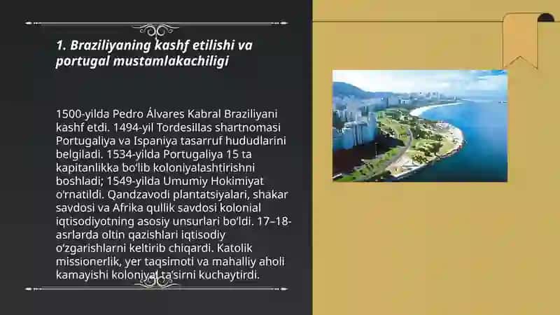 Braziliya. Tarixi,ta’limi,turizmi 3