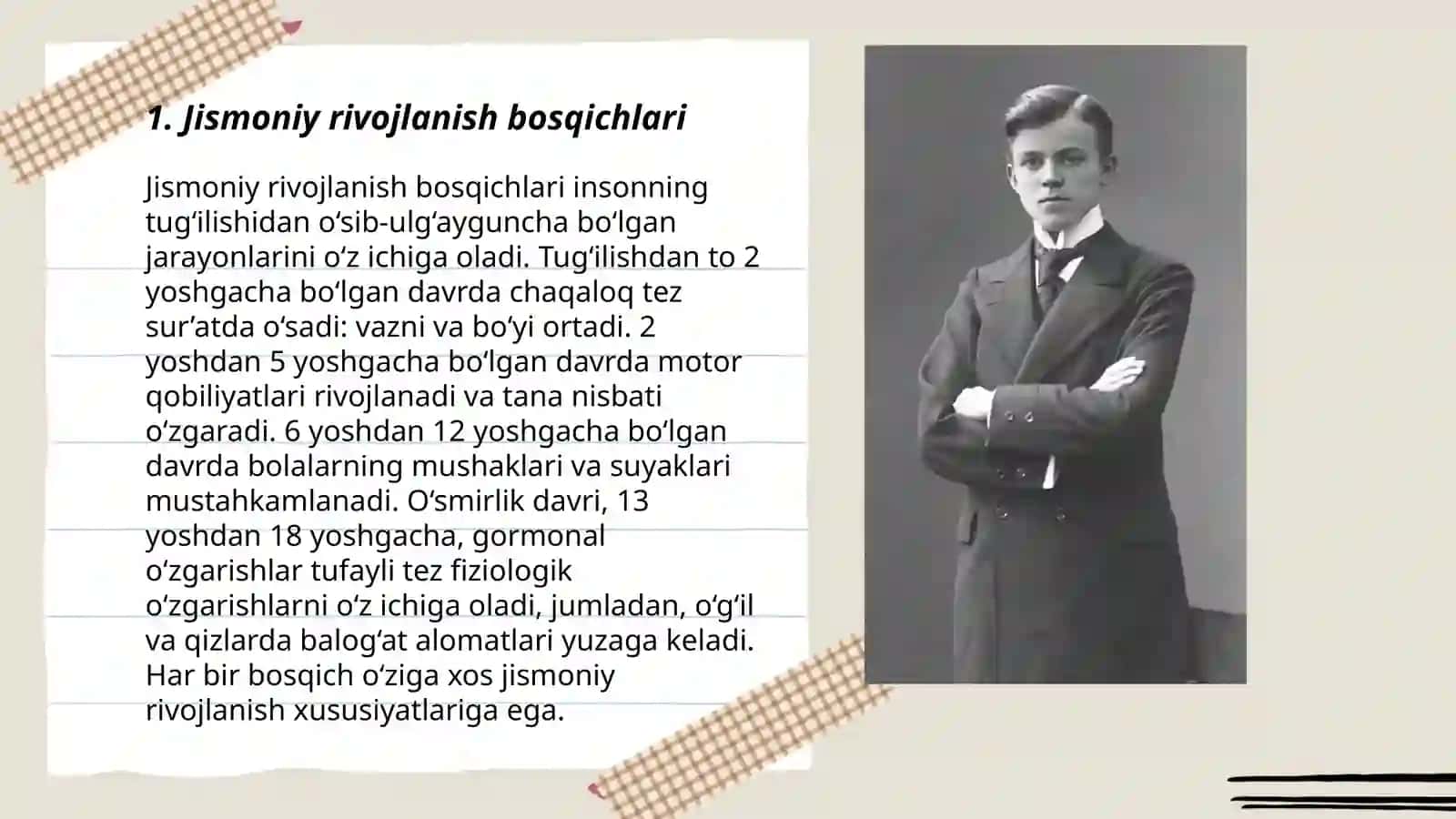 Jismoniy rivojlanish bosqichlari 3
