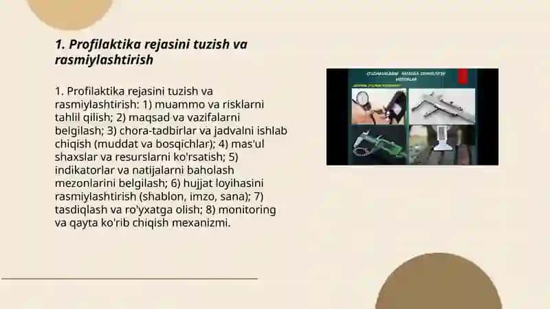 Profilaktika ishlarida qo‘llaniladigan xujjatlarni rasmiylashtirish 3