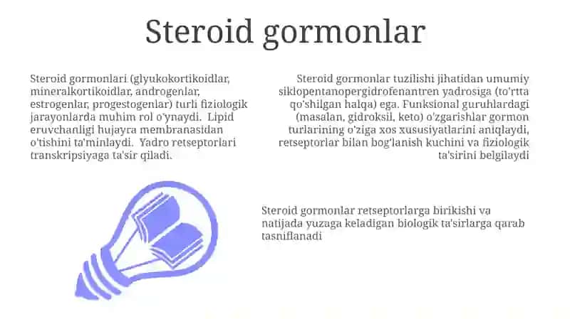 Gormonlar, tuzilishi va klassifikatsiyasi 3