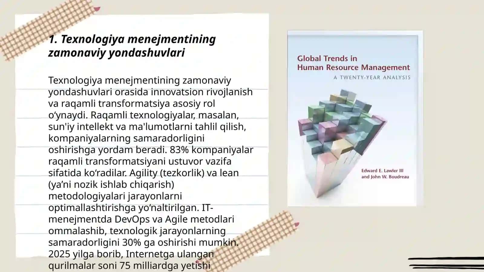 Texnologiya menejmentining zamonaviy yondashuvlari 3