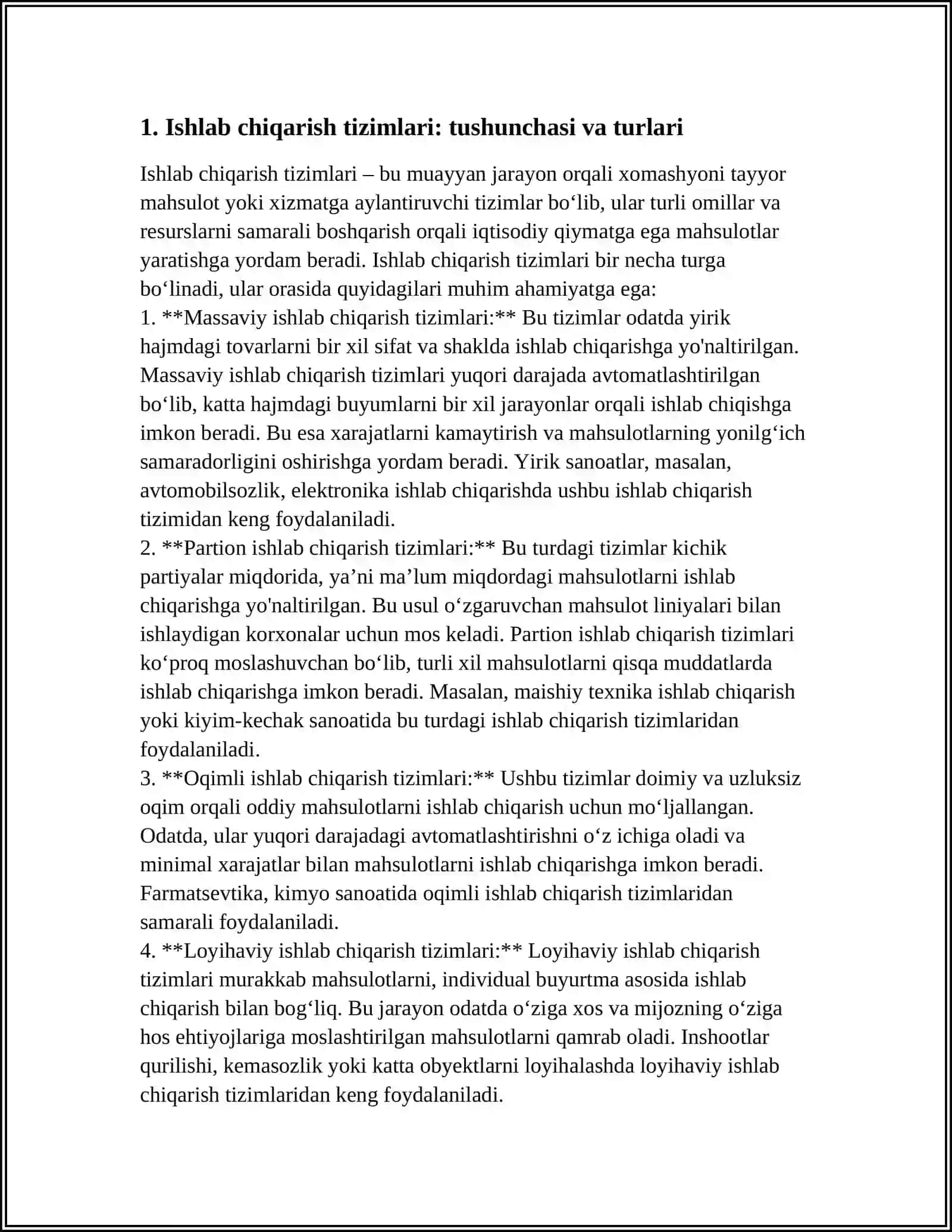ISHLAB CHIQARISH TIZIMLARI 3
