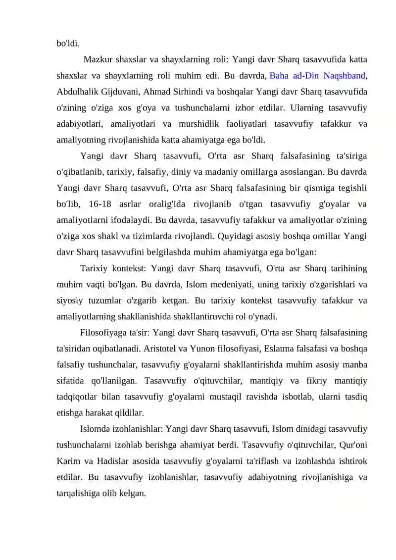 Yangi davr Sharq tasavvufi 3