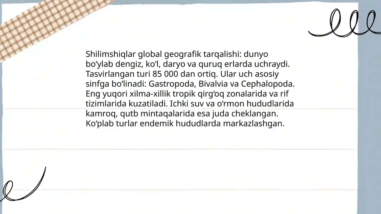 Shilimshiqlarning tarqalishi va ahamiyati 3