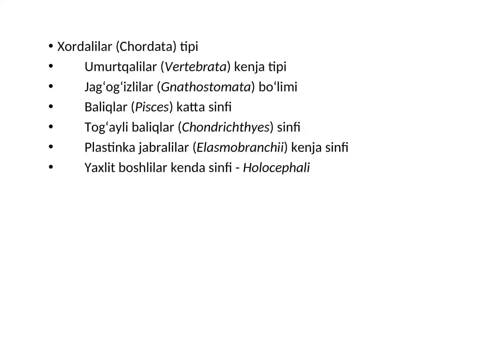 Baliqlar kata sinfi– Pisces 3