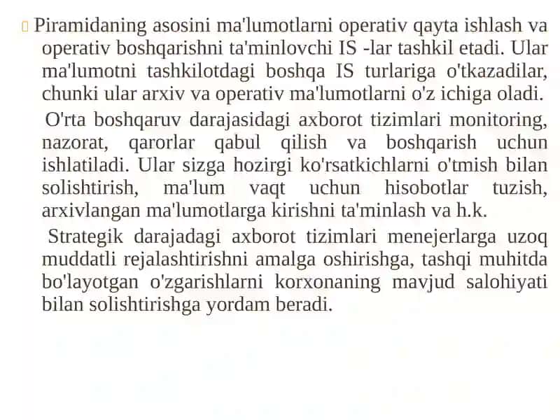 Axborot tizimlari 3