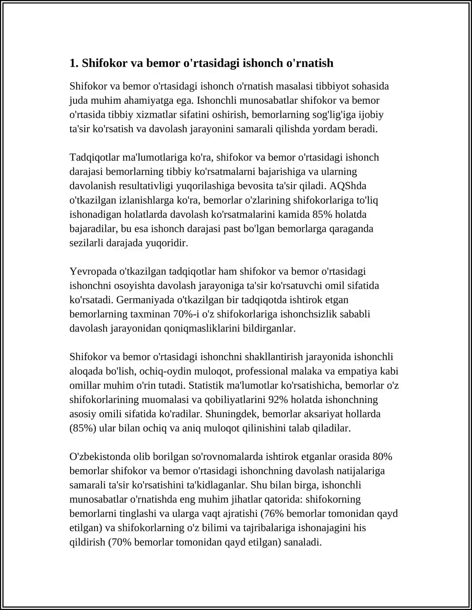 MULOQAT: SHIFOKOR VA BEMOR MULOQATINING PSIXOLOGIK XUSUSIYATLARI 3