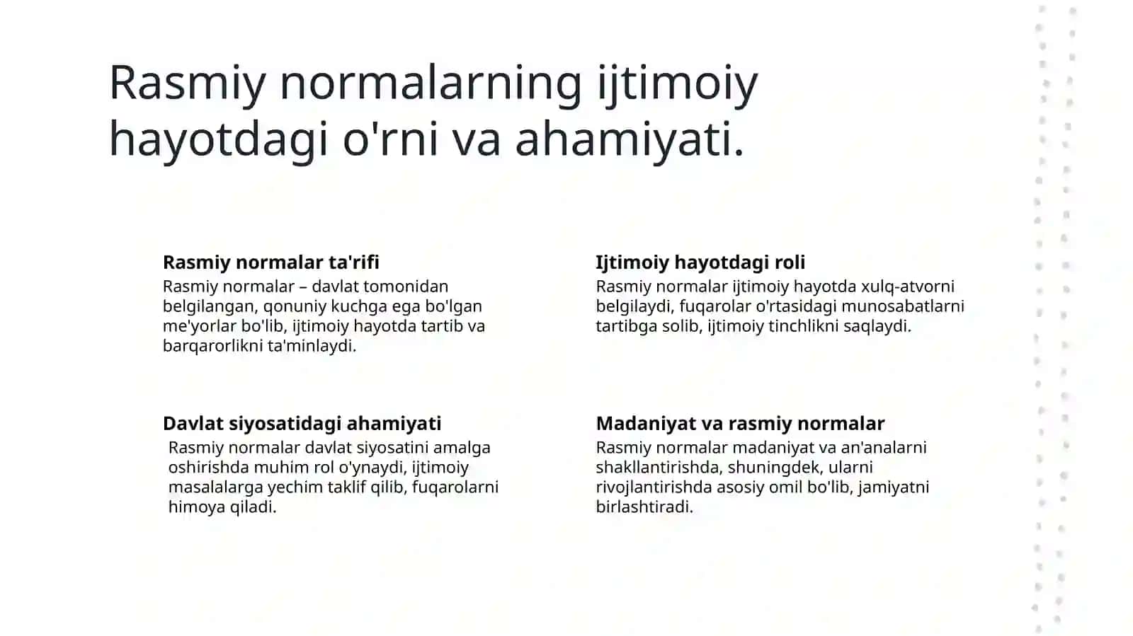Rasmiy normalar va ularning rolini tushunish 3