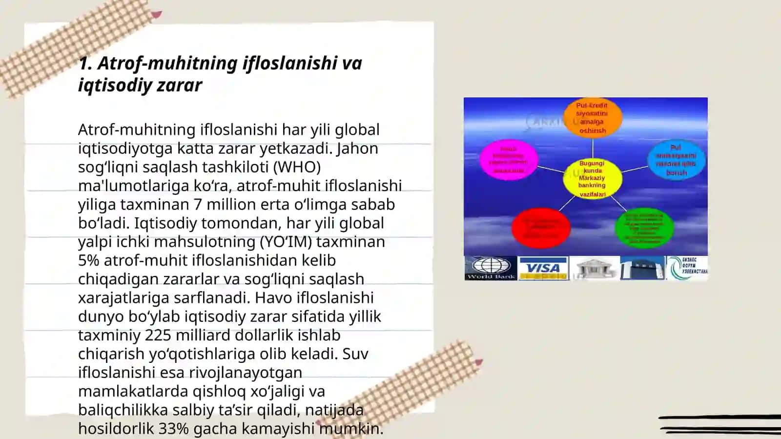 Suvning ifloslanishidan kelib chiqadigan iqtisodiy zarar 3