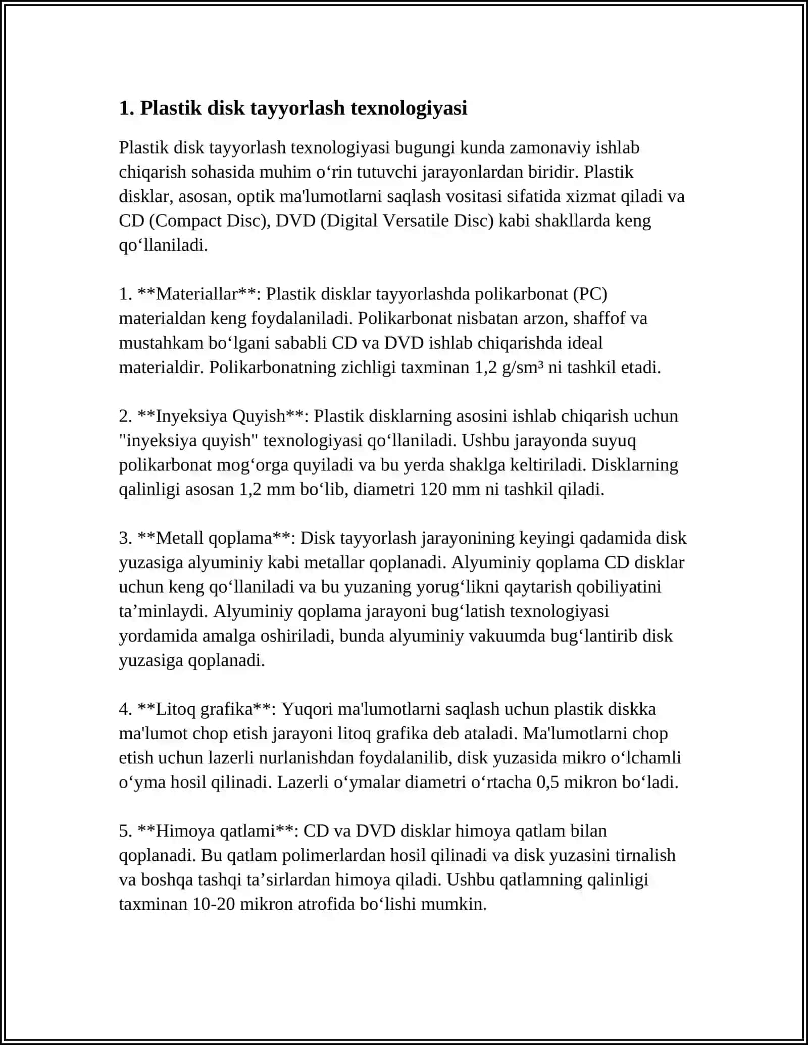 DISK TIPIDAGI DETALLARNI TAYYORLASH 3