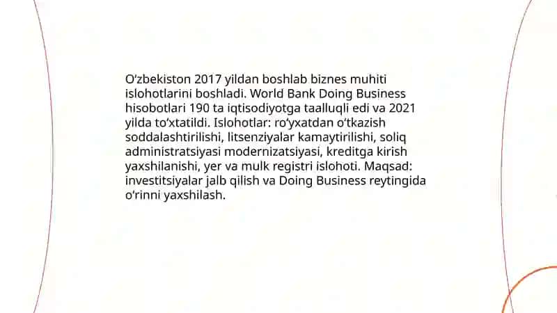 Iqtisodiy va ijtimoiy sohadagi ustuvor xalqaro reytinglar va ularga Oʻzbekistonning integratsiyalashuvi 3