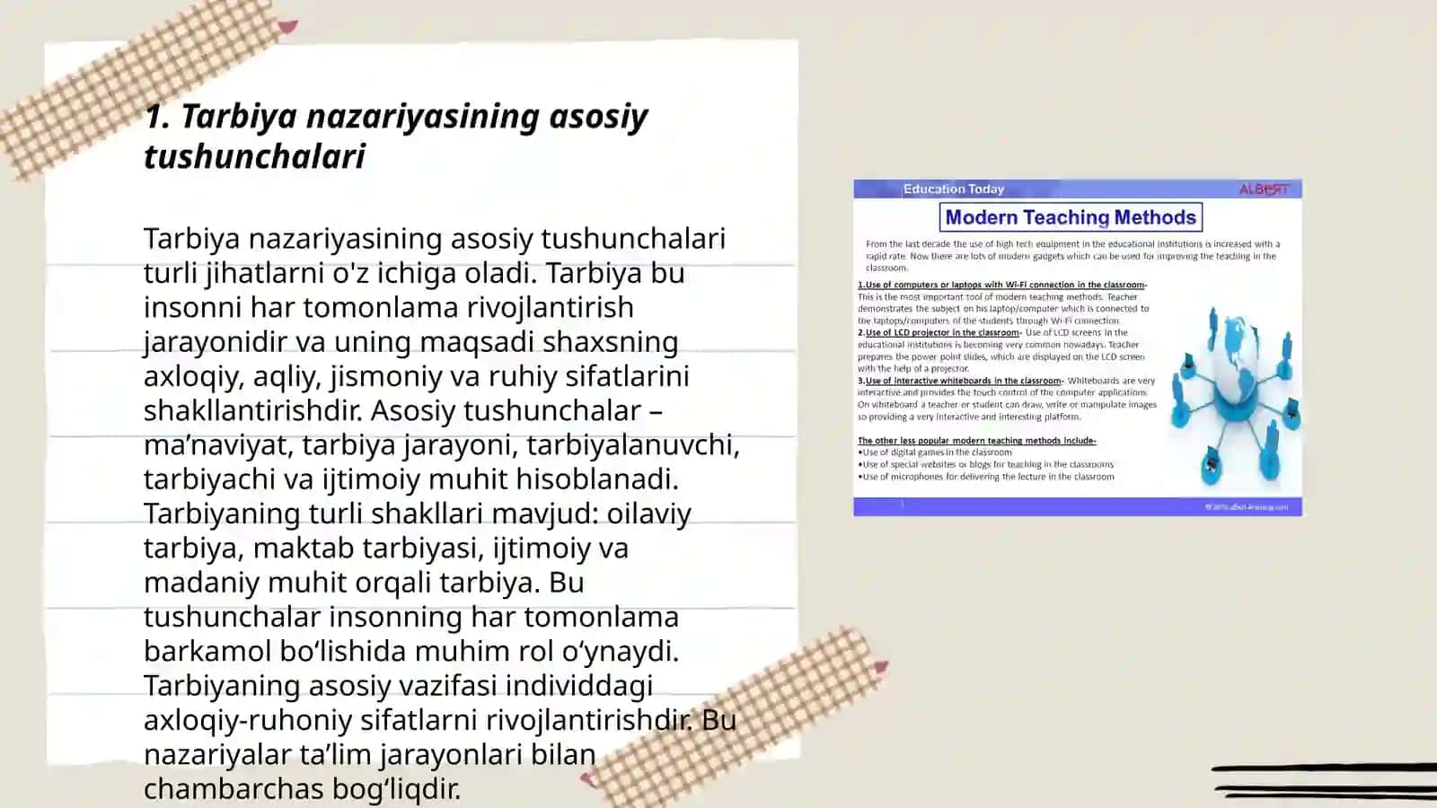 Tarbiyaning umumiy metodlari shakllari va vositalari 3