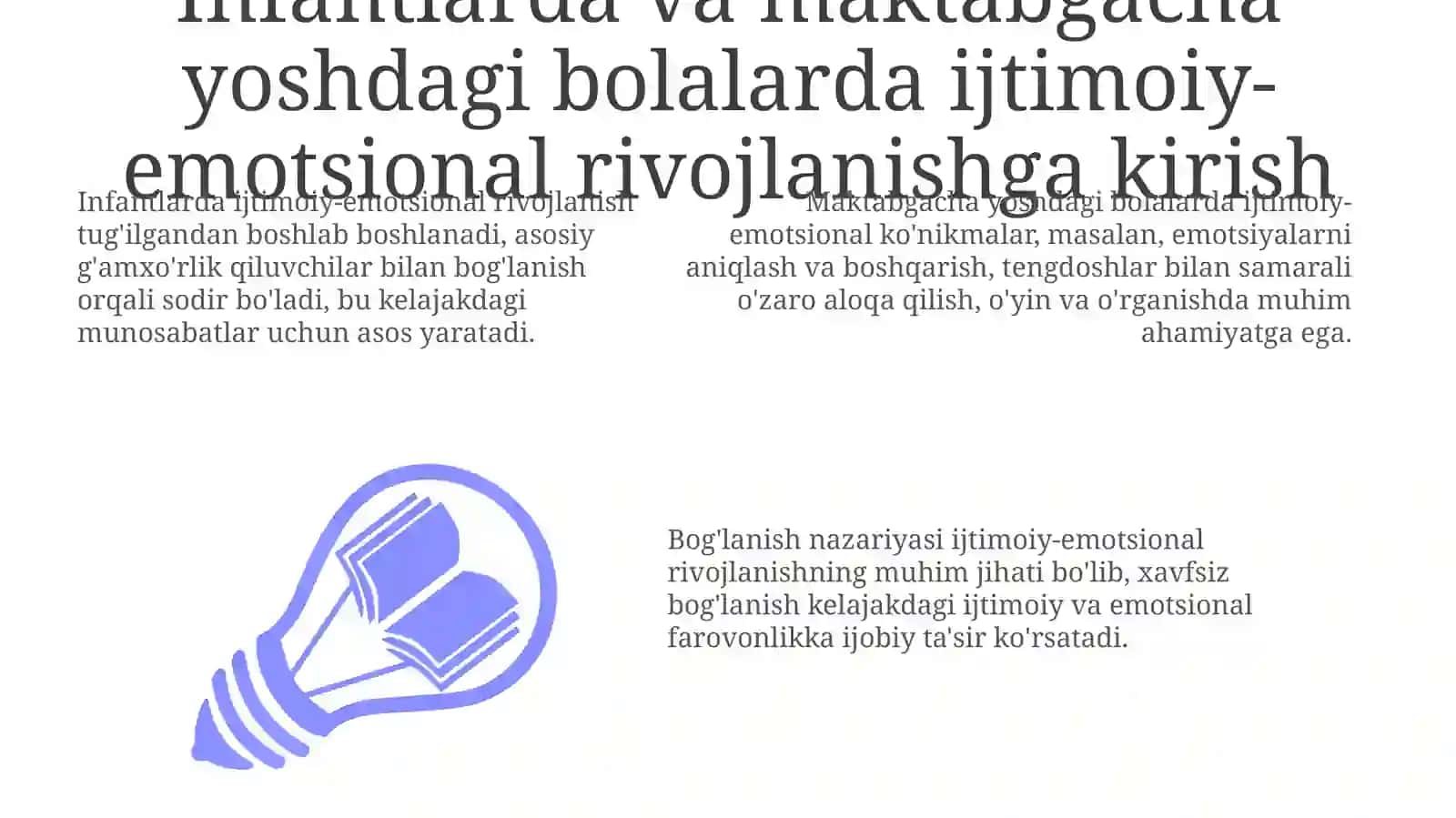 Infantlarda va maktabgacha yoshdagi bolalarda ijtimoiy-emotsional rivojlanish 3