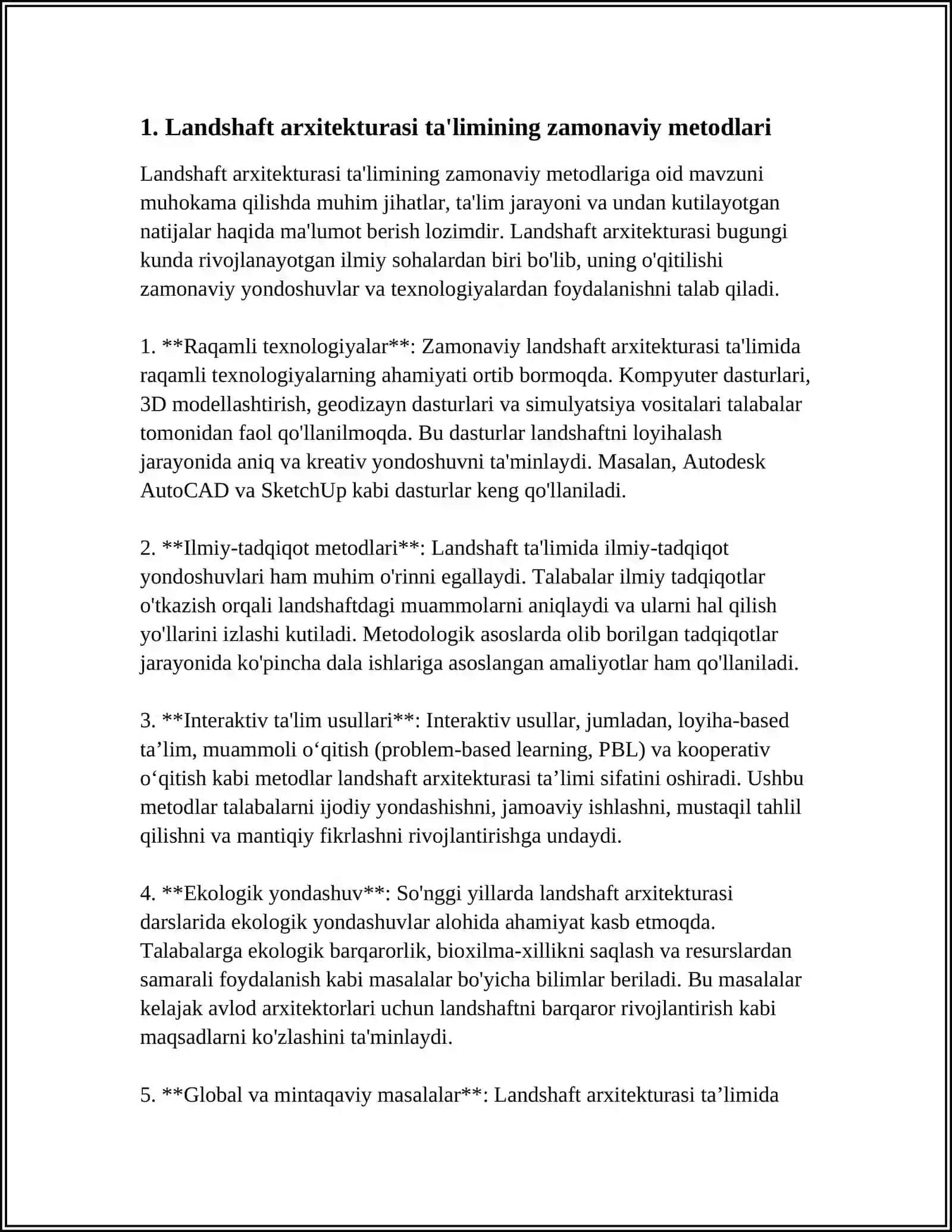 LANDSHAFT YO'NALISHIDAGI YETAKCHI ILMIY MAKTABLAR 3