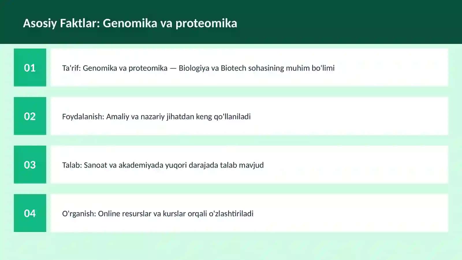 Genomika va proteomika 3