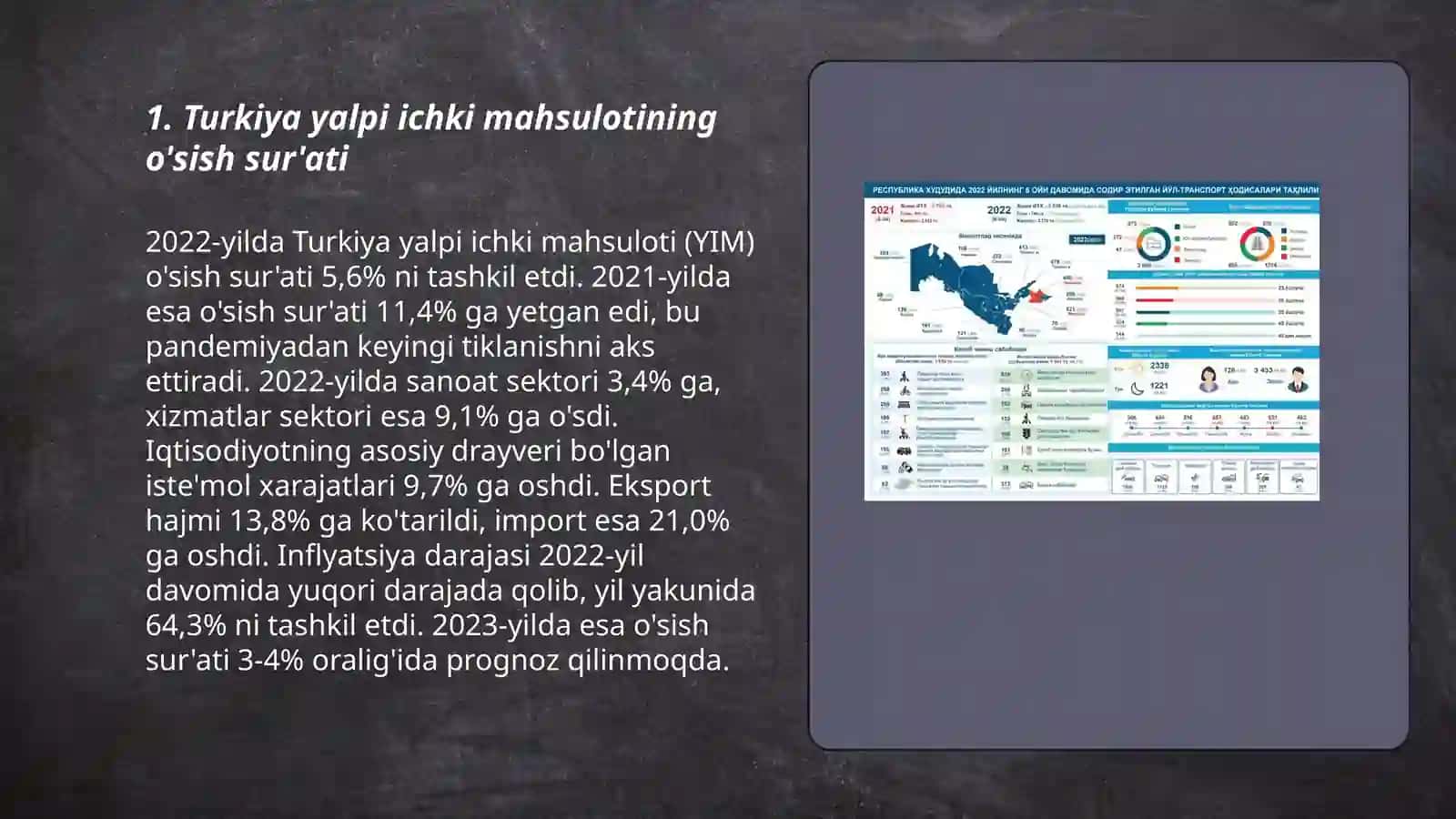 Turkiya va Arab ko’rfazi mamlakatlarining yalpi ichki mahsuloti, iqtisodiy statistikasi, turizmi, O’zbekistonda qo’llasa bo’ladigan afzalliklari va turizm statistikasi 3