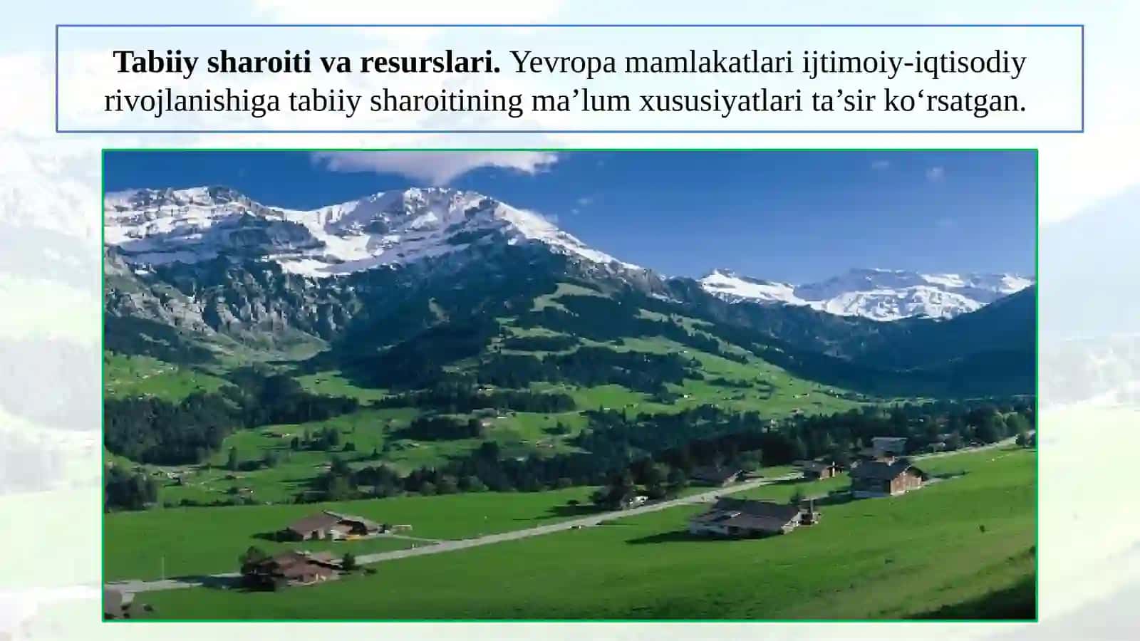 Yevropaning tabiiy sharoiti va resurslari 3