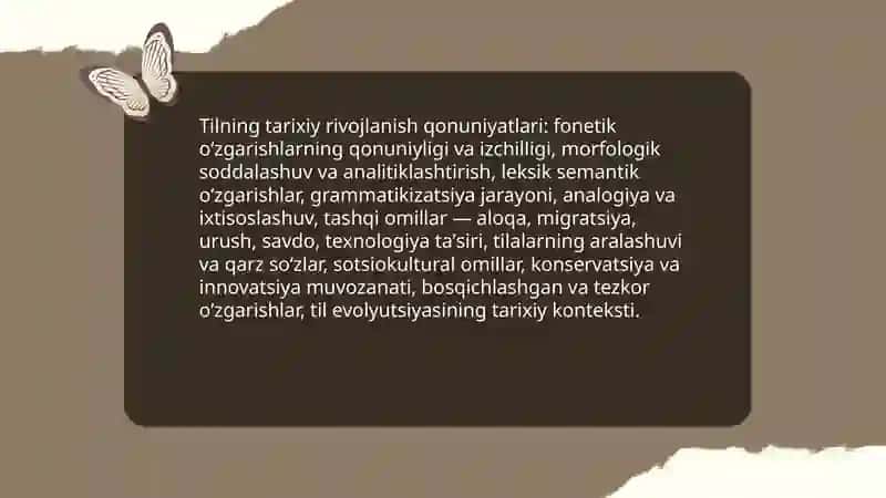 Tilning oʻzaro munosabatlari va rivojlanish qonuniyatlari 3