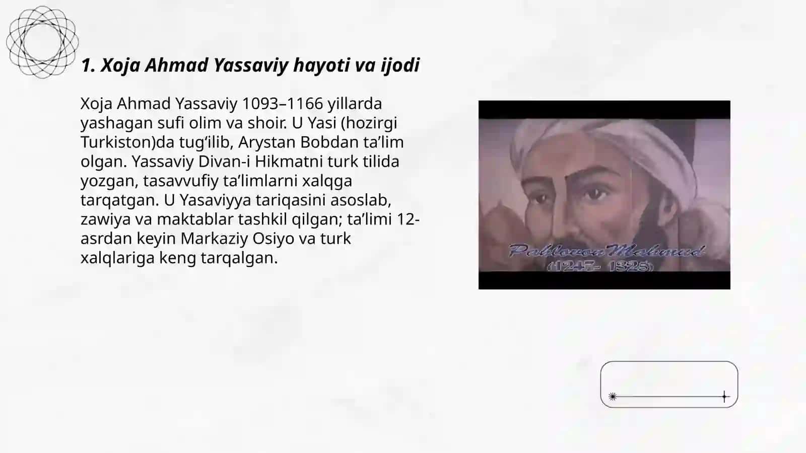 YASSAVIY VA UNING HIKMATLAR TO‘PLAMI VA PAHLAVON MAHMUD- RUBOIYNAVIS 3