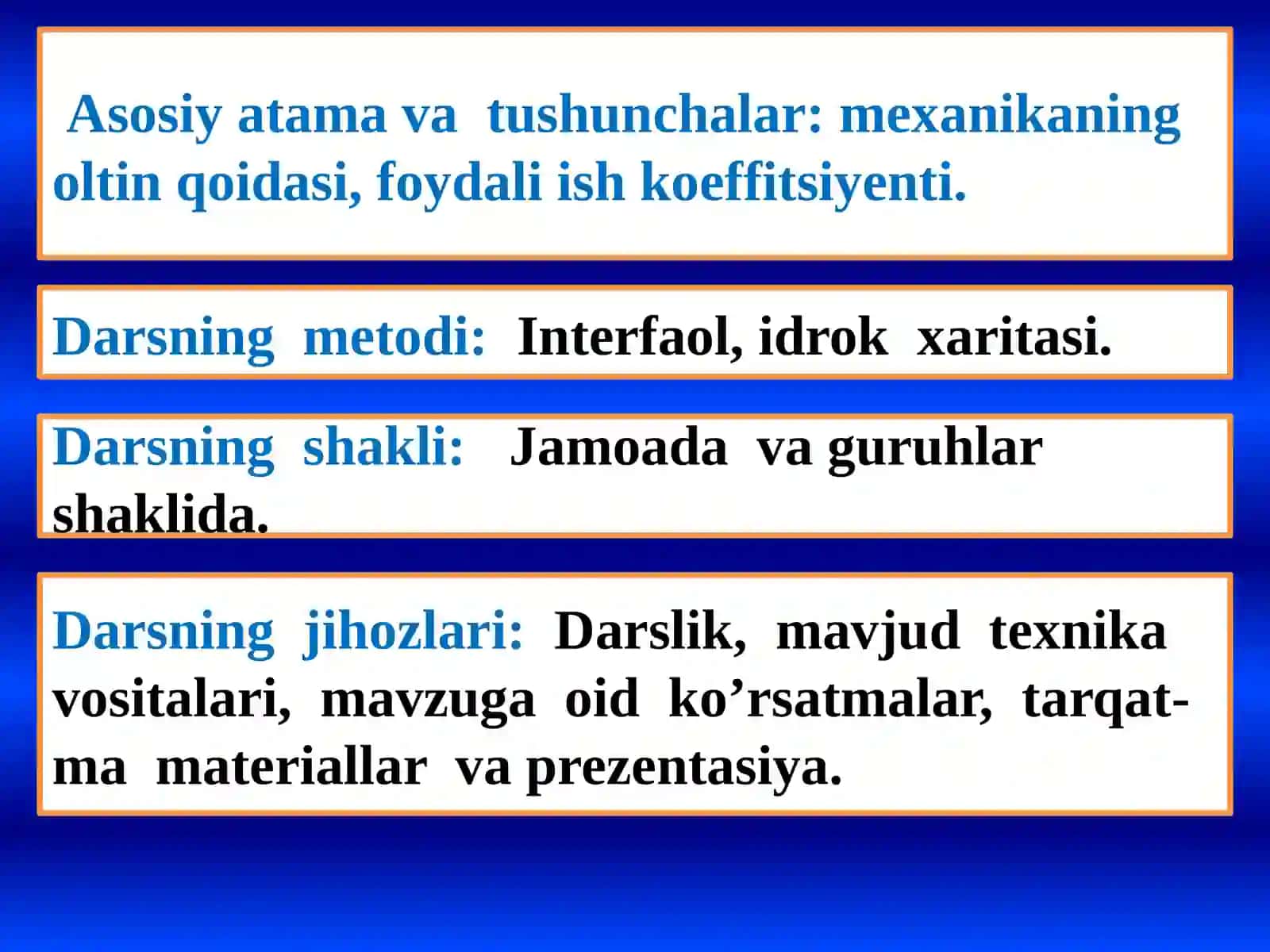 MEXANIKANING OLTIN QOIDASI. MEXANIZMNING FOYDALI ISH KOEFFITSIYENTI 3