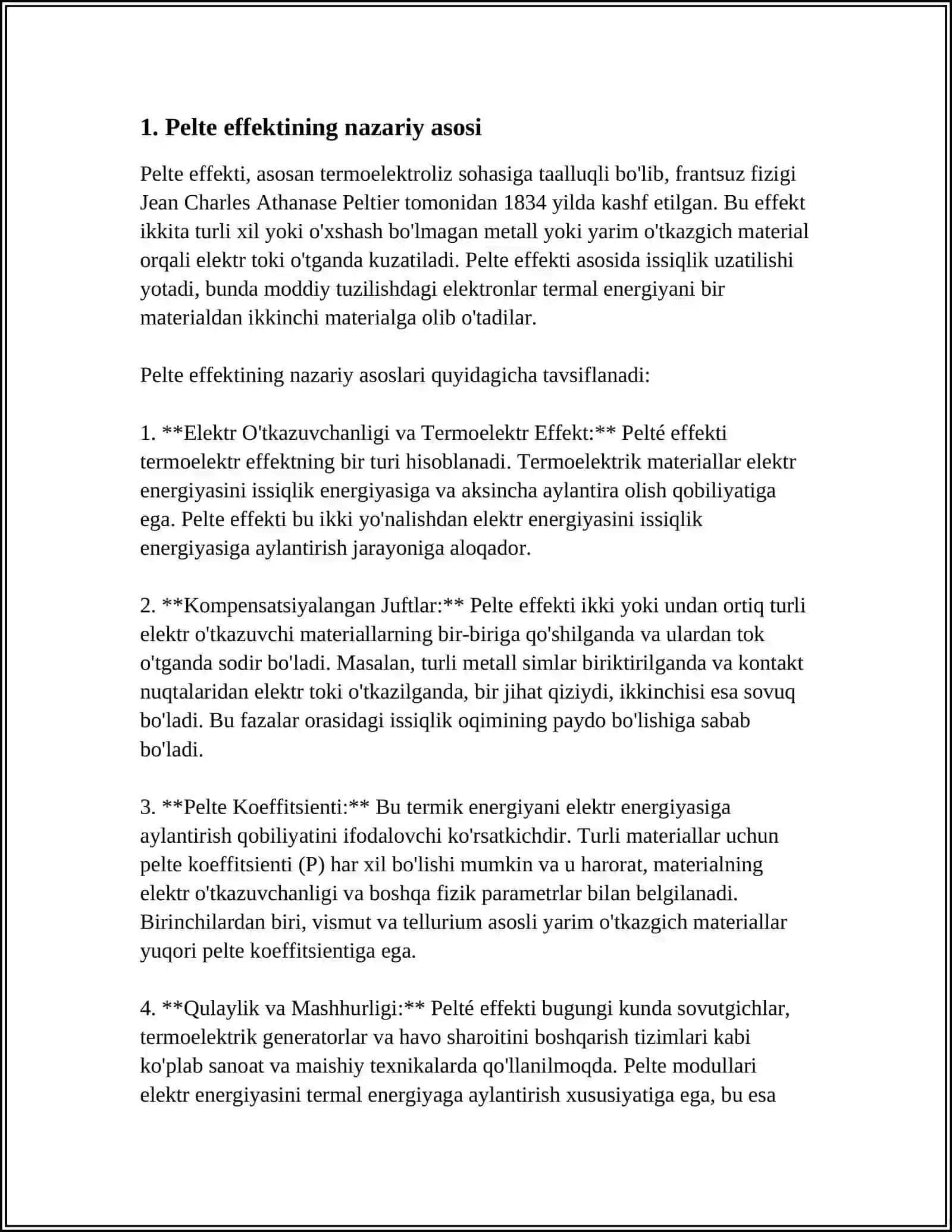 PELTE EFFEKTINI OʻRGANISH 3