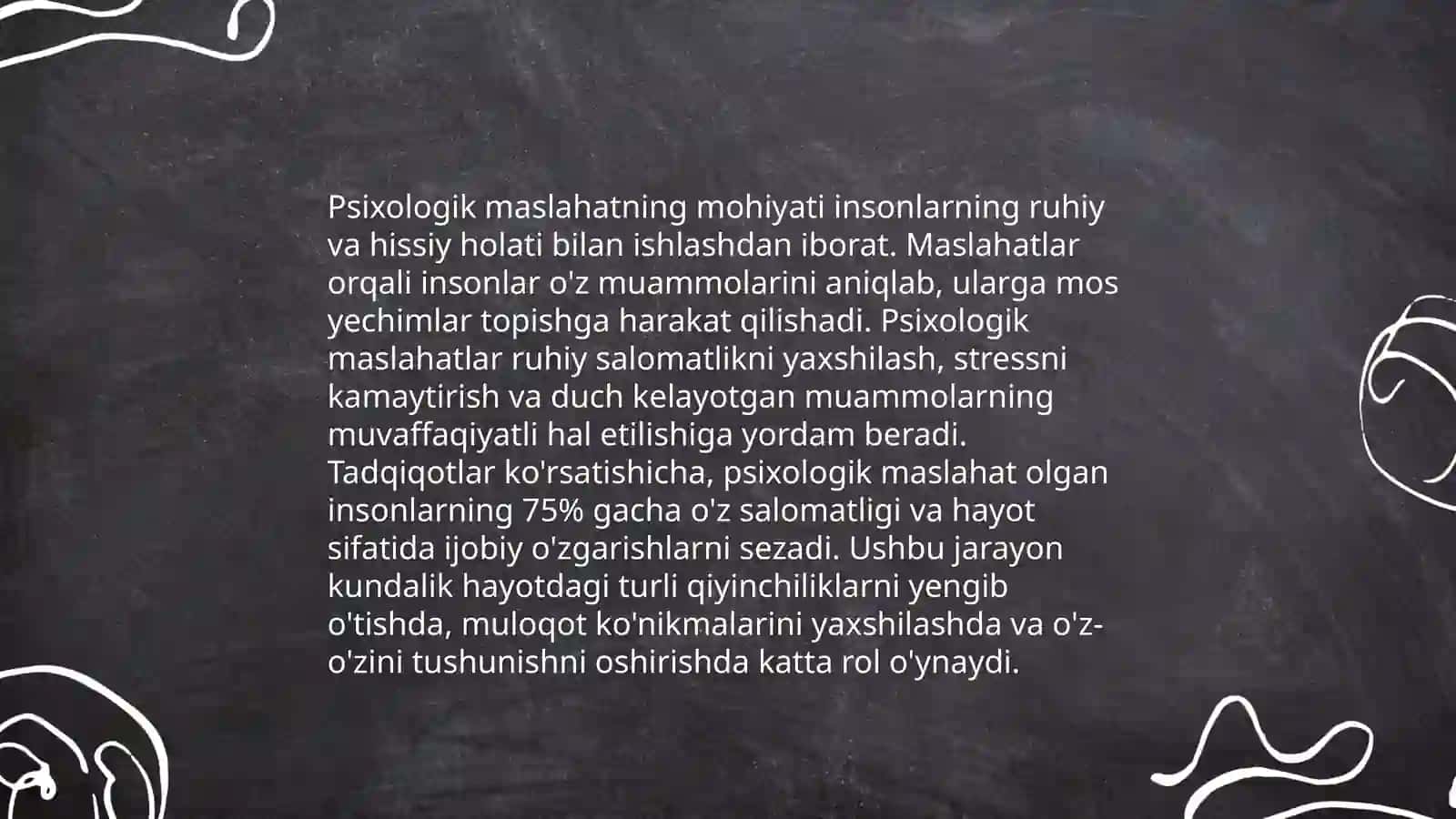 Psixologik maslahat fanining predmeti maqsadi va vazifalari mavzusiga oid 15 ta test savollari 3