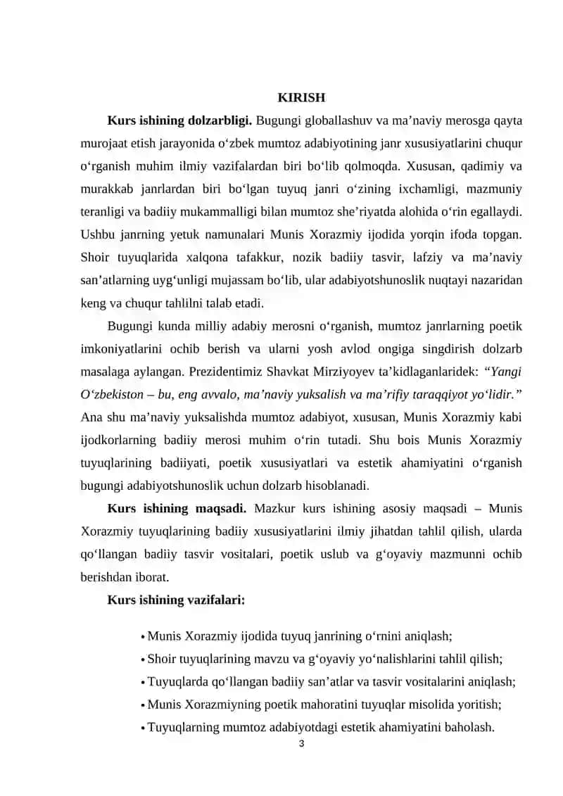 Munis Xorazmiy tuyuqlarining badiiyati. 3