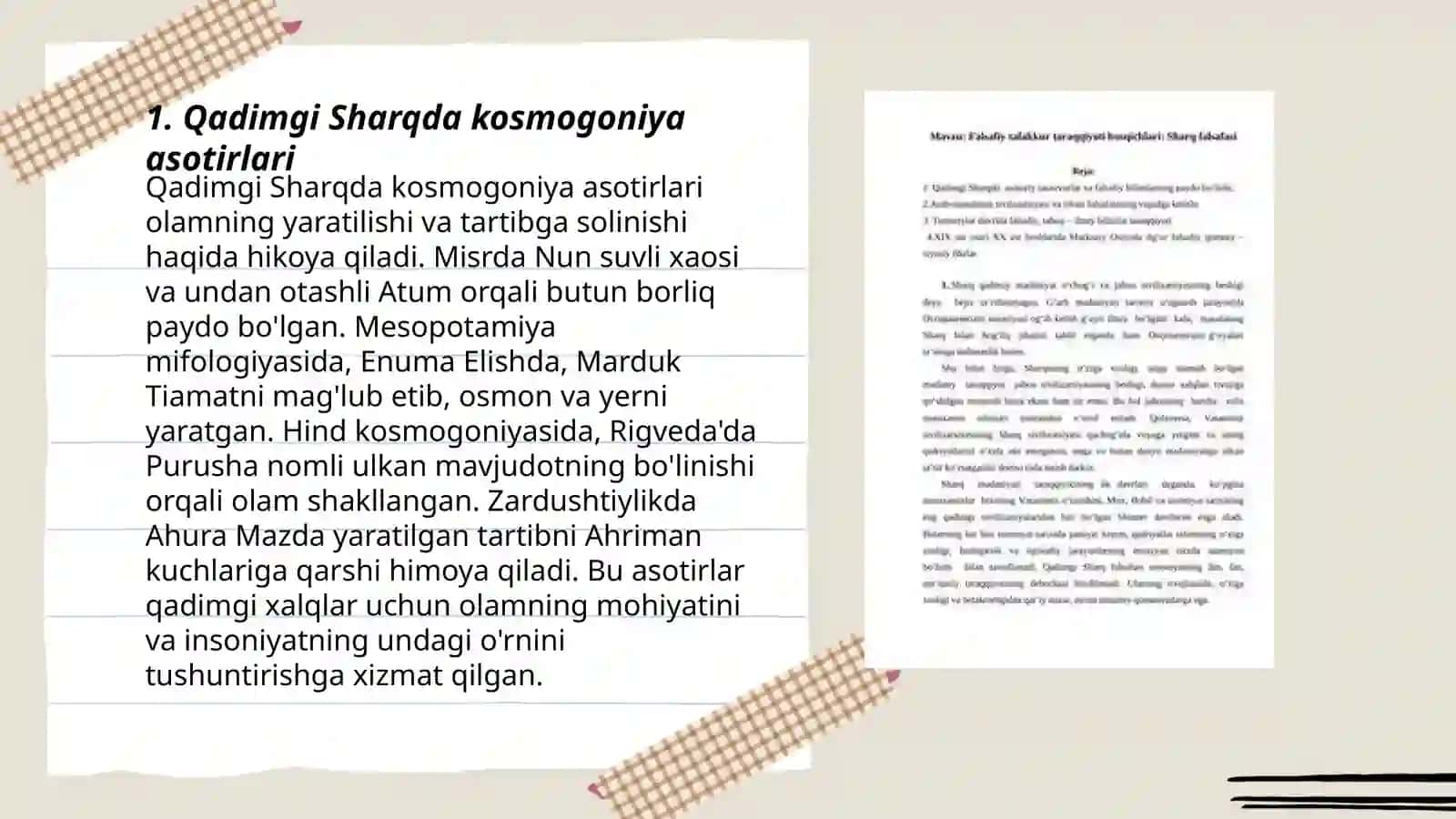 Qadimgi Sharqda asotiriy tasavvurlar va falsafiy bilimlarning paydo bo‘lishi 3